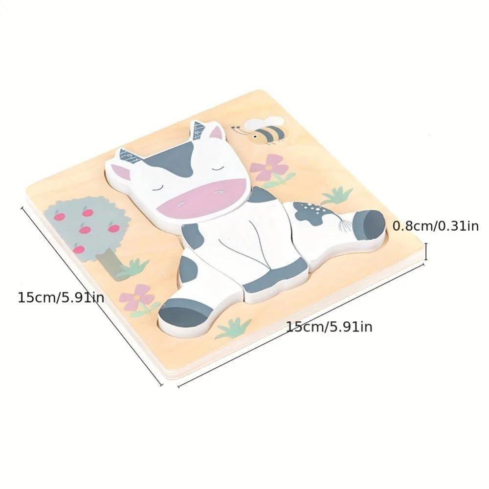 Puzzle 3D en Bois Animaux : Jouet Éducatif Coloré pour Enfants et Bébés - Princesse Valentine