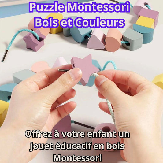 Puzzle Montessori Bois et Couleurs Jouet Éducatif Enfants - Princesse Valentine