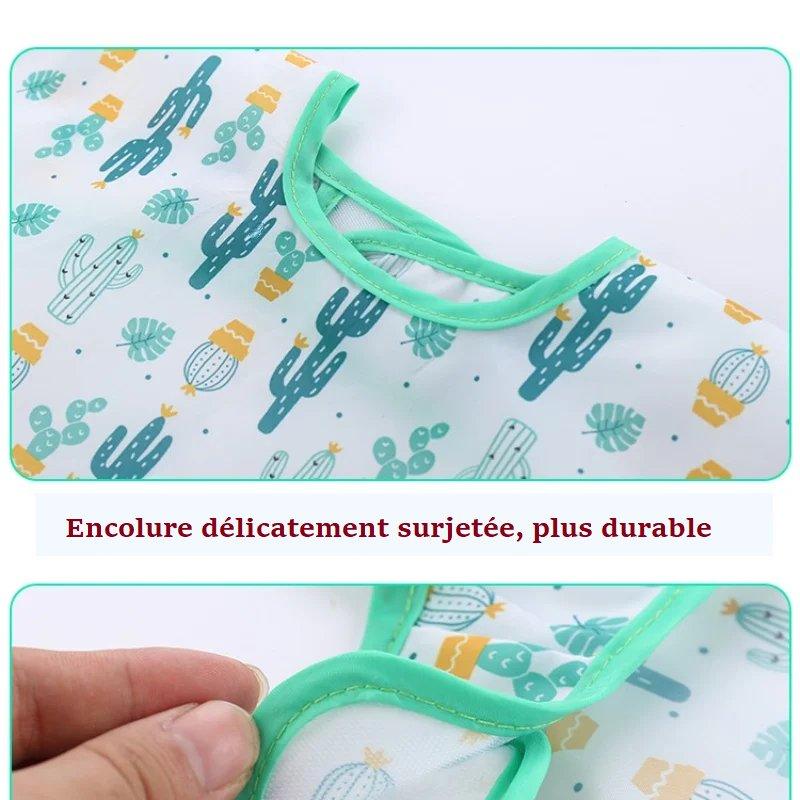 Tablier Magique pour Bébé - Bavoir Imperméable à Manches Longues - Princesse Valentine