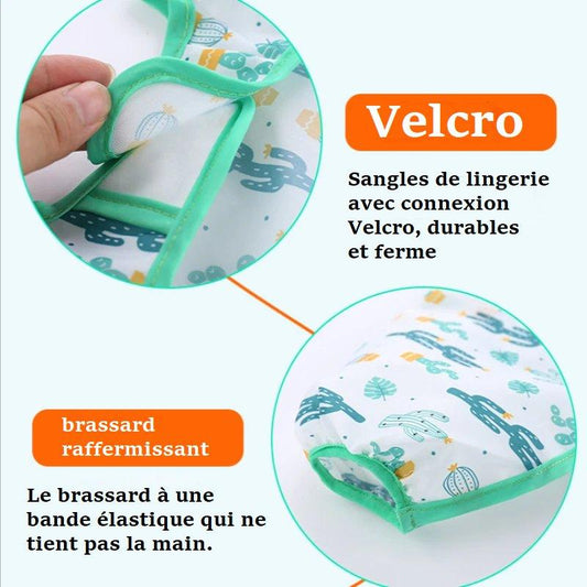 Tablier Magique pour Bébé - Bavoir Imperméable à Manches Longues - Princesse Valentine